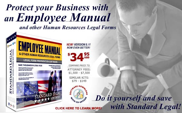 do it yourself Employee Manual software from Standard Legal
