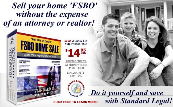 do it yourself FSBO software from Standard Legal