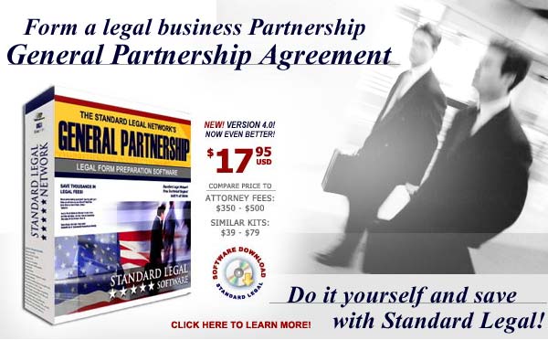 do it yourself Partnership software from Standard Legal