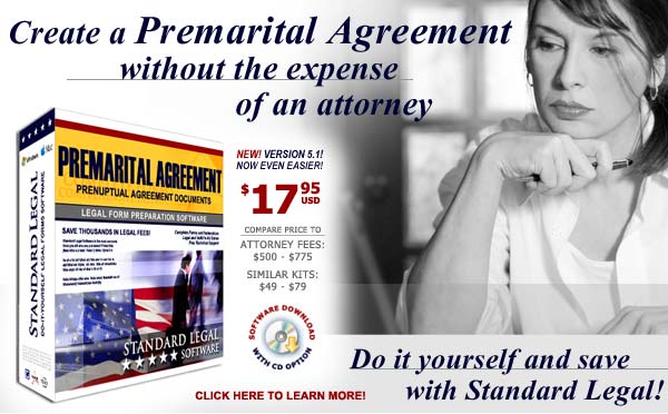 Premarital Agreement Prenuptial Legal Forms Software