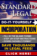 do it yourself Incorporation software from Standard Legal