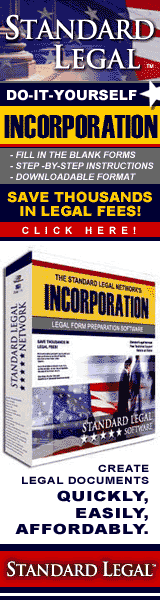 do it yourself Incorporation software from Standard Legal
