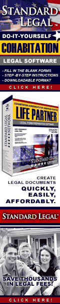 do it yourself Life Partner Cohabitation Agreements software from Standard Legal