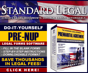 do it yourself Premarital Agreements software from Standard Legal